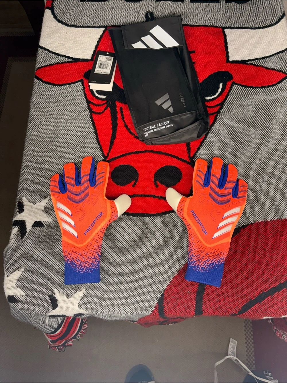 adidas Predator Goalkeeper Gloves in Orange and Blue